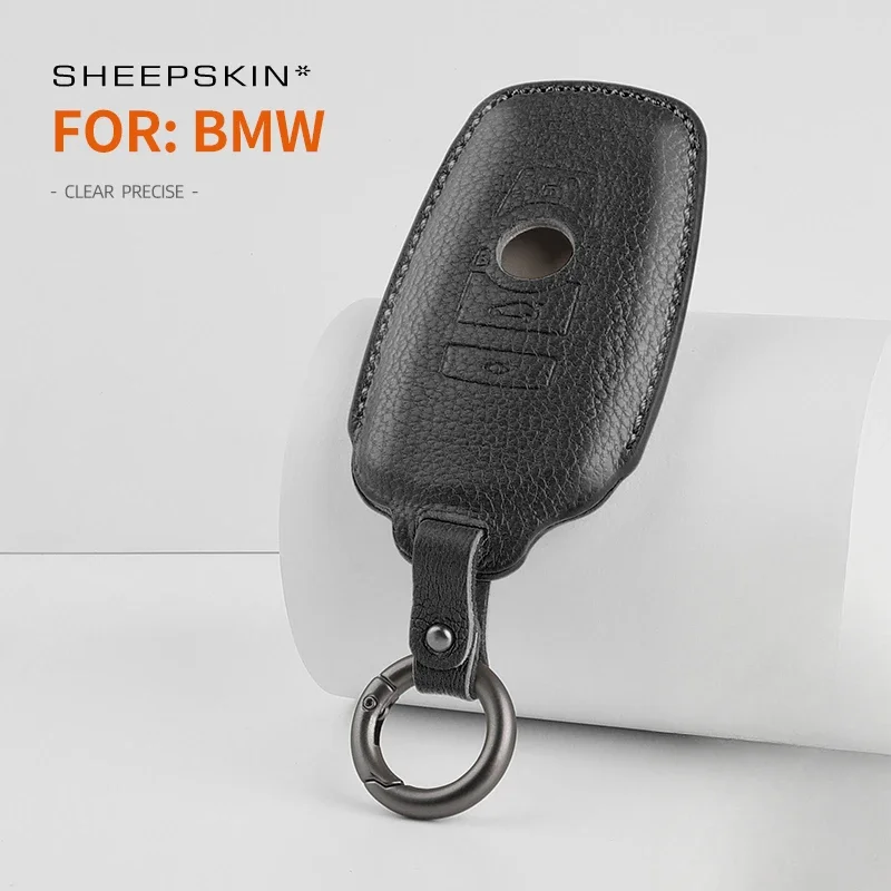 Car Key Case For Bmw F20 F30 F31 F11 X3 F25 X4 I3 M3 M4 1 3 5 Series Sheepskin Car Keychain for bmw