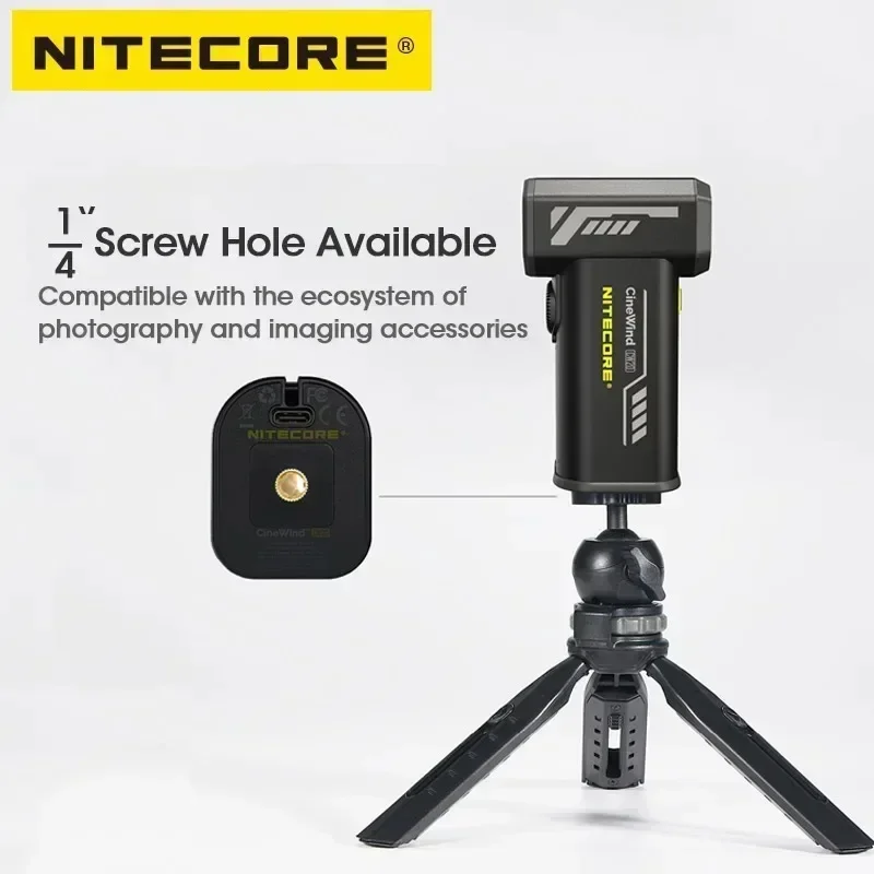 NITECORE CW20 متعددة الأغراض جيب التصوير مروحة ستبليس منفاخ الرياح 100 واط عالية الطاقة فرش السيارات للمنظف