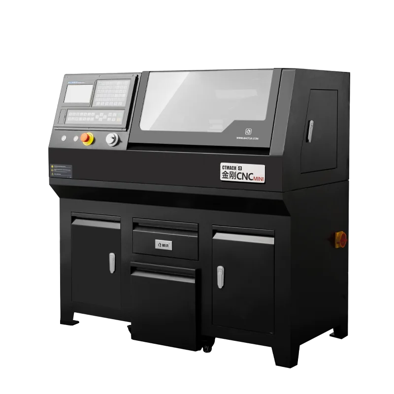 Ctcnc21c مخرطة CNC صغيرة تحول باستخدام الحاسب الآلي مع وحدة تحكم GSK Cnc210 للتدريب والتعليم