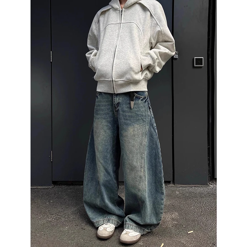 

ZHIZOU Summer Women Blue Y2k Jeans Baggy Vintage Harajuku Oversize Denim Trousers Japanese 90s Style Jean Pants Trashy Clothes