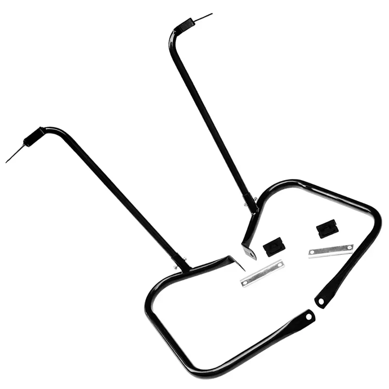 Gloss Black Guard Bar Saddlebags Bracket for Harley Touring Street Glide 97-08 Motorcycle Accessories