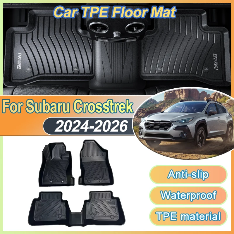 

Car Floor Mats For Subaru Crosstrek 2024 2025 2026 LHD Waterproof Mud Carpet Foot Full Pad Anti-Scratch TPE Material Accessories