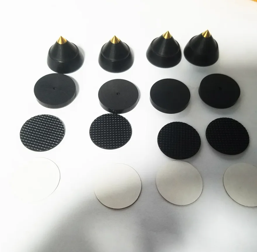 

4 sets ebony speakers spike speaker amplifier CD player