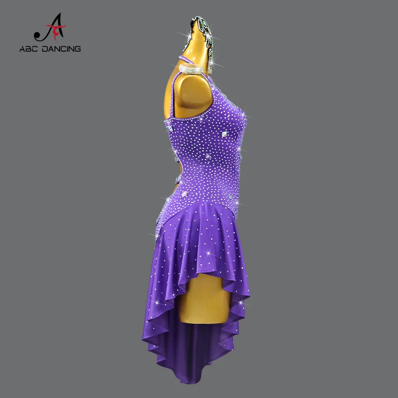 2024 Latin Dance Wear Kleider für Frauen Ball Mädchen Anzug Linie Rock Wettbewerb Sport Bühne Praxis Kostüm Abendkleid ung Samba