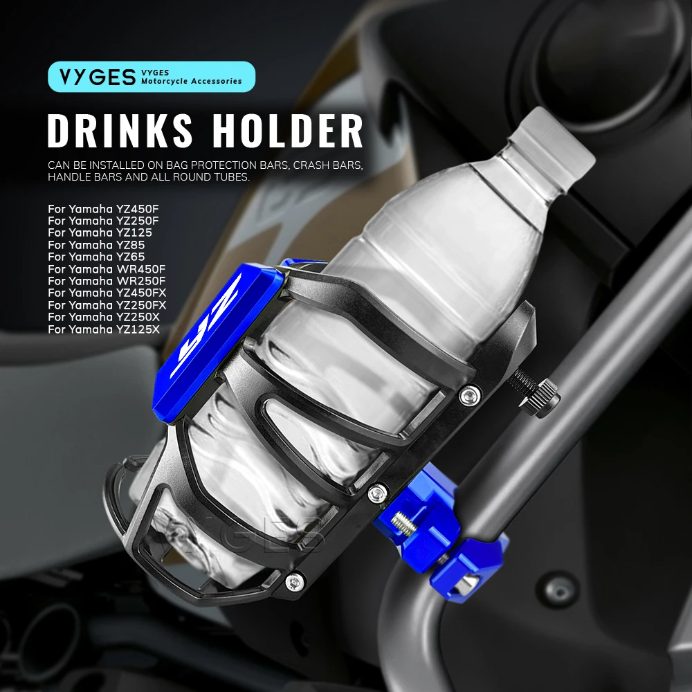 Motorcycle Beverage Water Bottle Cage Drinks Holder Water Cup Holder For Yamaha YZ450 450FX 250FX 250X 250 125 85 WR450F 250F