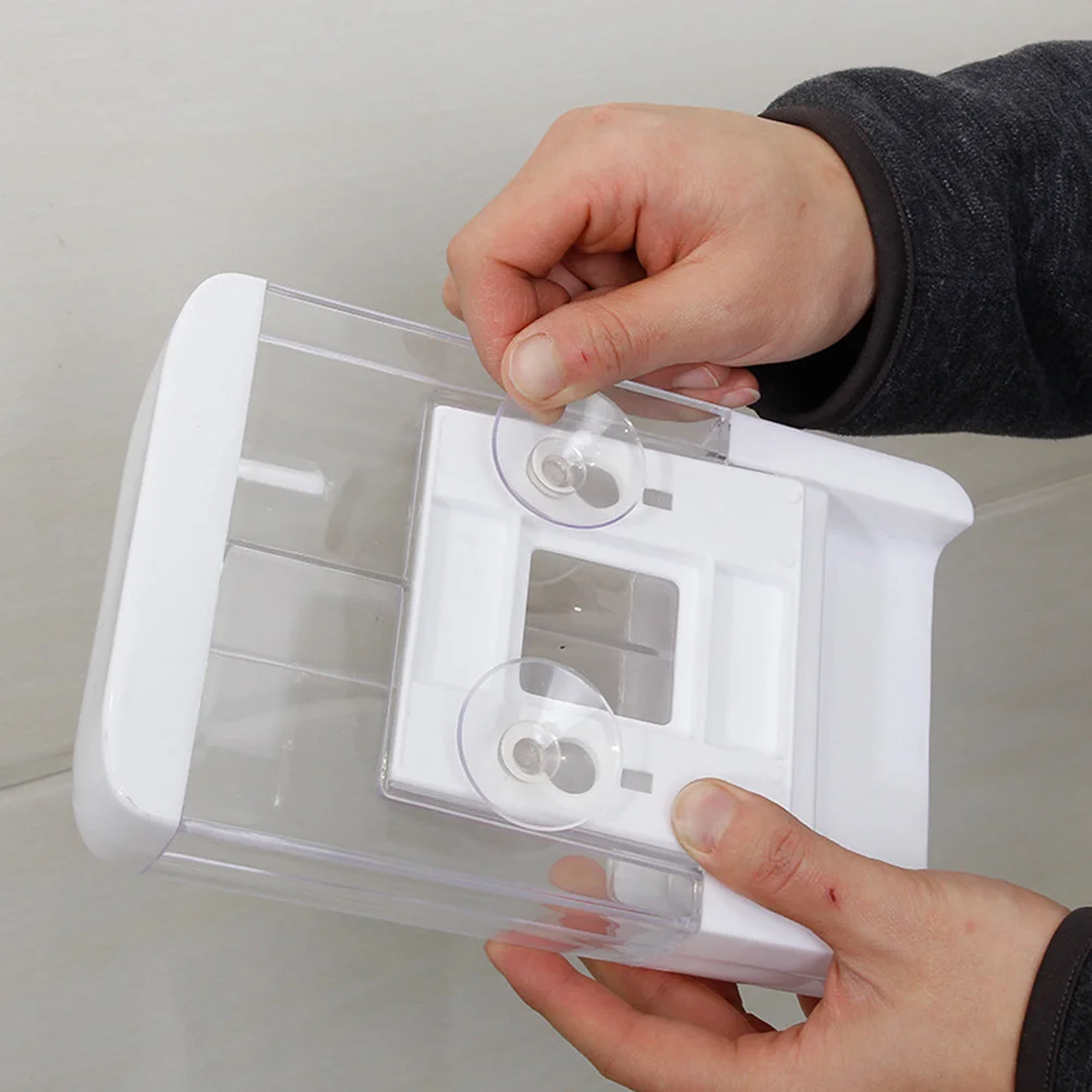 

Refillable Wall-Mounted Press Type Liquid Soap Dispenser Plastic Bathroom Hotel Shower Gel Shampoo Container