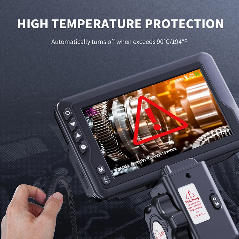 Ralcam Articulating Borescope Endoscope 8.5mm 2MP Inspection Camera 4.5\
