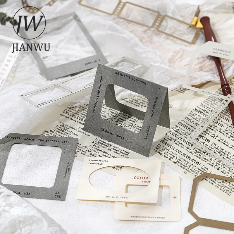 JIANWU 10-arkści stara seria wspomnień Vintage Film obramowanie kolaż materiał papier kreatywny DIY dziennik Scrapbooking papiernicze