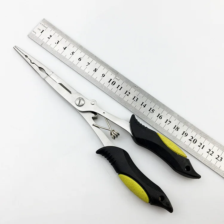 11,8 in Multifunktionale Luya Zangen Edelstahl Angeln Zangen Fischerei Zubehör Fisch Mund Zangen Haken mit Gummi Griff – Detail 1