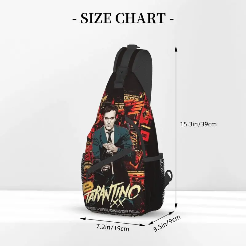 Quentin Tarantino Film Sling bolso de pecho cruzado para hombres, mochila de hombro fresca para viajar