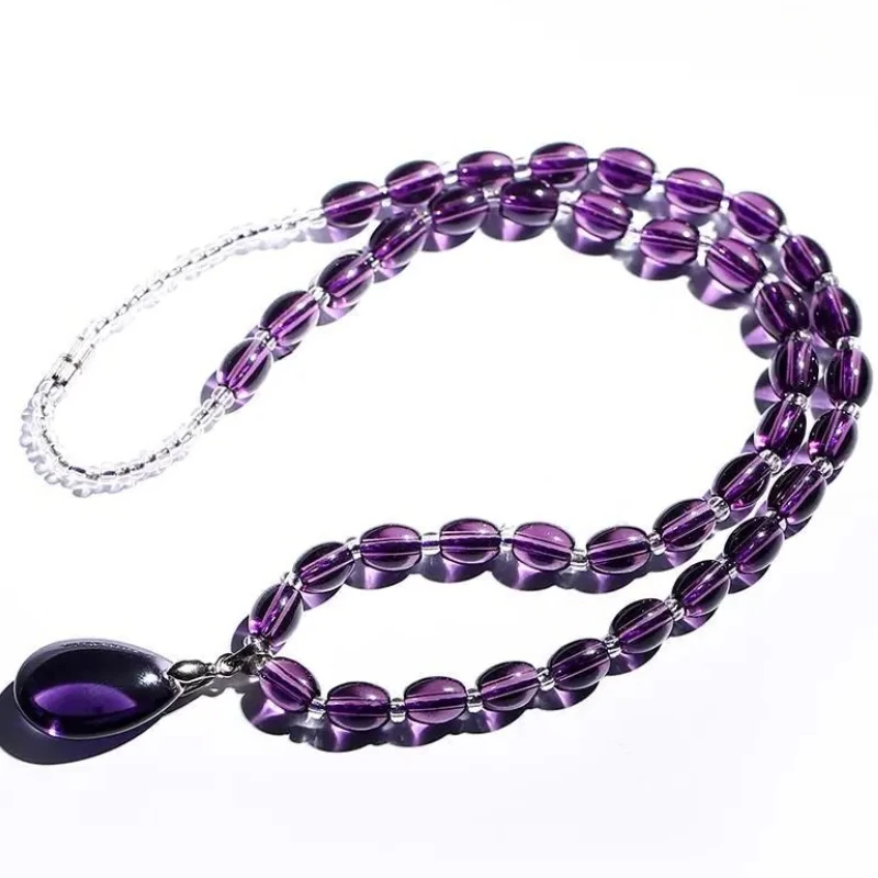 

Women's Feng Shui Organic Amethyst Craft Necklace Decorativas Raw Stone Jewelry Stones Bracelet Natural Material Piedras Jewelry