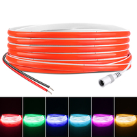 FOB Single Color COB LED Strip Light Super Bright Flexible PCB 12V Ultra Thin  5MM Neon Tape For Kitchen Cabinet Room Car Decor