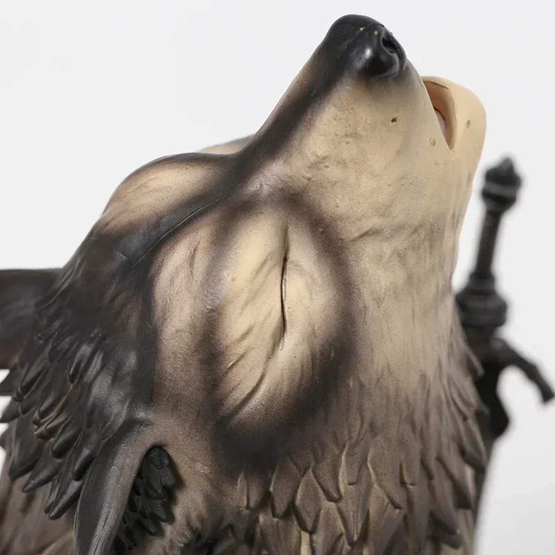 

22 см аниме Dark Soul The Great Grey Wolf Sif фигурка коллекция настольная модель орнамент статуя животное украшение дома креативная игрушка