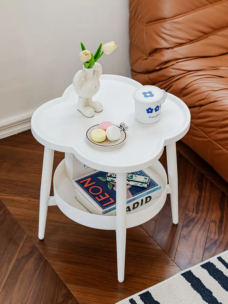 meubles-de-tables-basses-creme-salon-nordique-cote-canape-rangement-a-double-couche-petite-table-basse-balcon-petite-table-d'angle