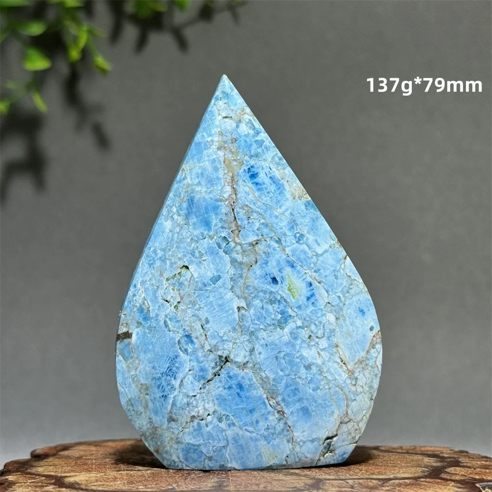 الياقوت الطبيعي الأزرق الفوسفور الرماد شكل حر الشعلة جمع المنزل الطاقة الديكور هدية الريكي التأمل شفاء جوهرة #4