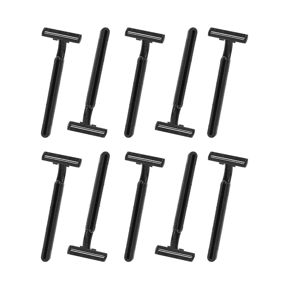 

10pcs Disposable Manual Razor Sharp Carbon Steel Hair Removal Shaving Twin Blade