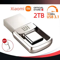 Xiaomi-Disque U Portable USB 3.1 de 2 To et 1 To, Wild Type-C de 256 Go, 128 Go, 512 Go, pour Téléphone Portable et Ordinateur, Transmission Mutuelle, Mémoire