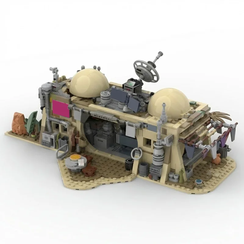 مجموعة بناء قاعدة الفضاء المجرية من الطوب، لعبة تركيب على شكل منزل قرية، هدية للأطفال