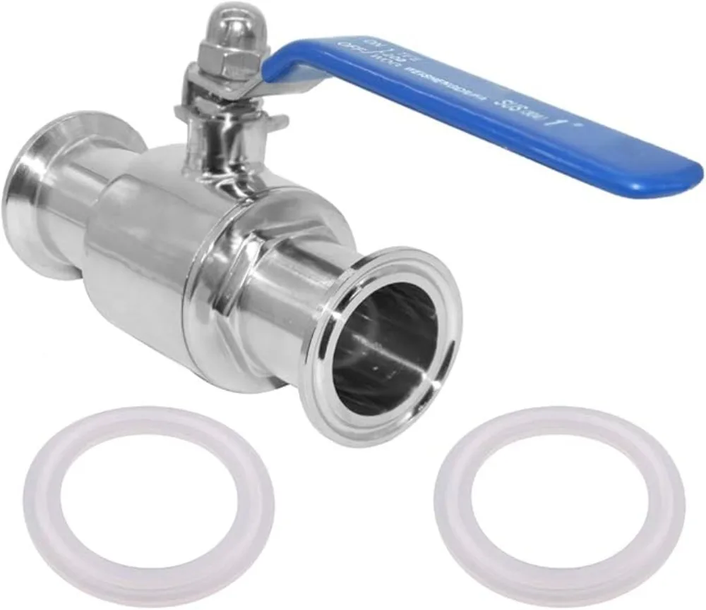 

19 мм 3/4 дюйма 1 дюйм 1-1/2 дюйма 2 дюйма санитарный шаровой кран из нержавеющей стали 304 с тройным зажимом 50,5 мм/64 мм тип наконечника для дневника домашнего пивоварения