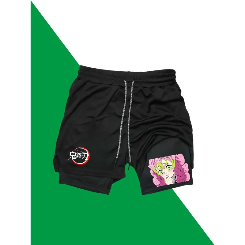 

2-in-1Breathable Men Basketball Shorts GYM Basketball Running Quick-Drying Shorts Mitsuhashi Amagi Print Fashion Shorts Summer