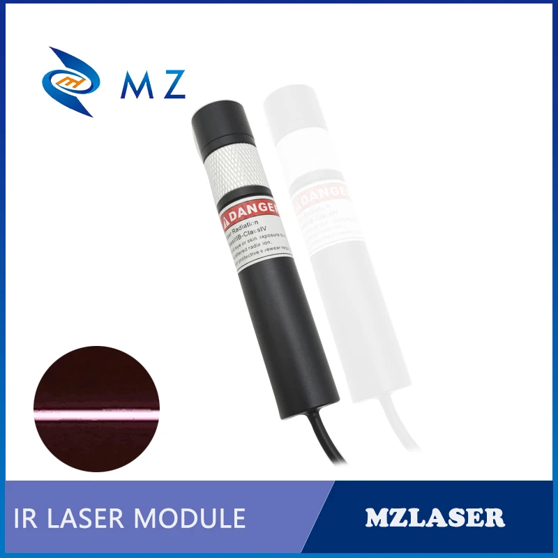 IR Infrared Line Laser Module Service Life 50,000 Hours Adjustable Focusing 940nm 300mW 500mw Industrial Grade + Adapter