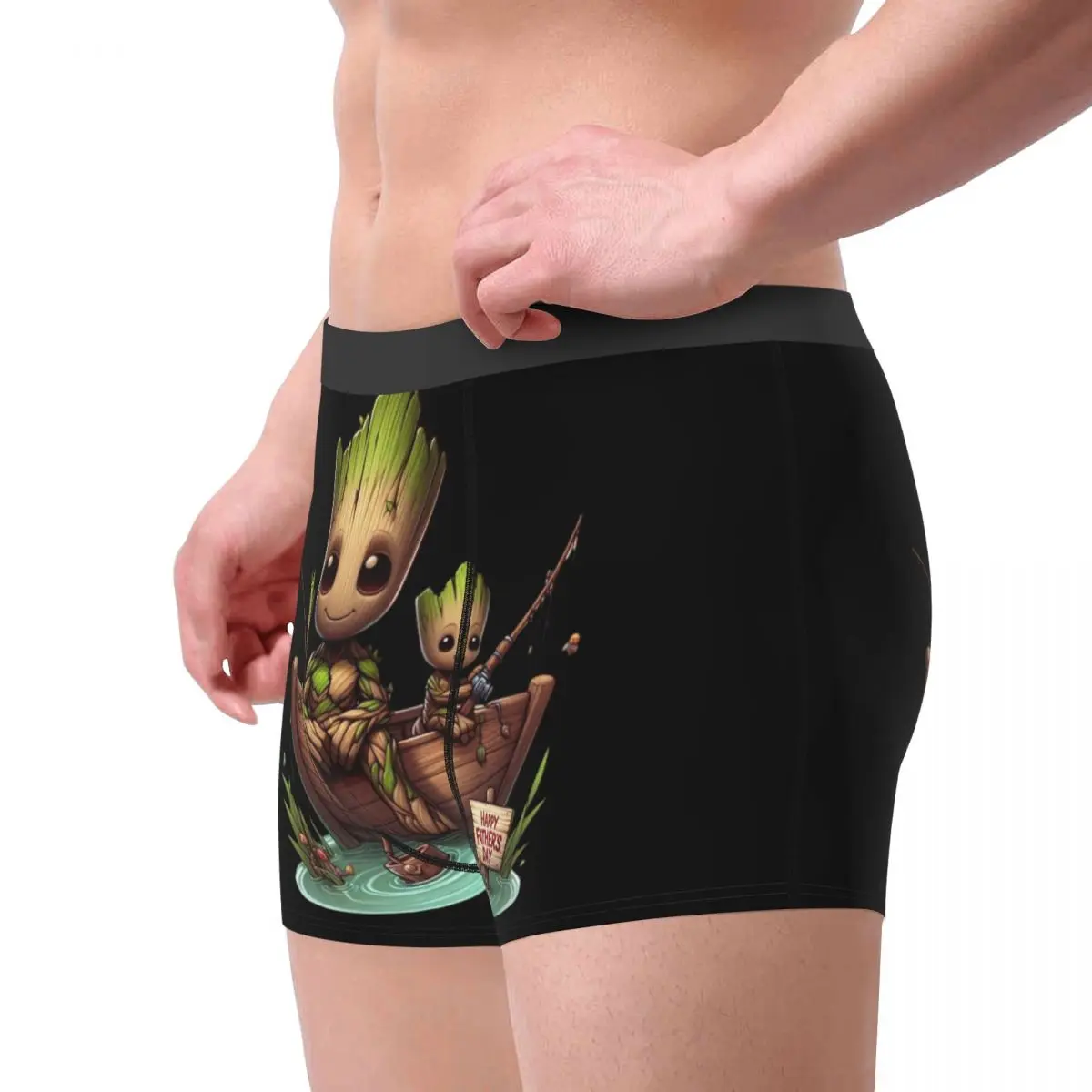ملابس داخلية رائعة من Guardians Of The Galaxy I Am Groot Monster Boxers، ملابس داخلية مريحة للرجال
