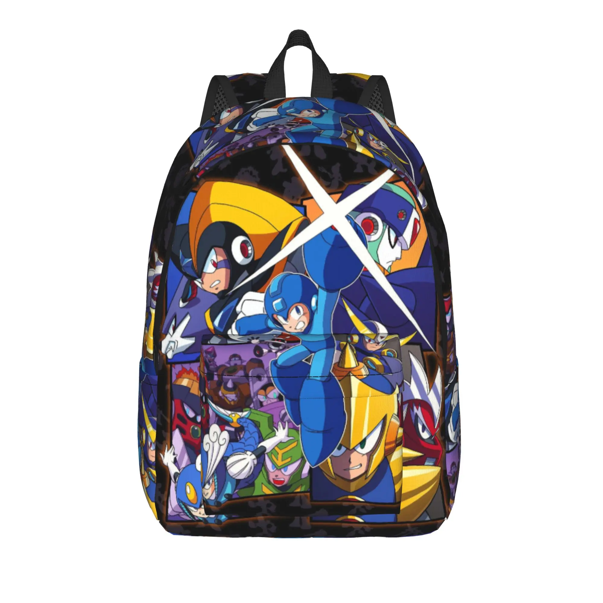 Mega man Backpack  Workout Backpacks Teen Colorful Soft School Bags Casual Rucksack