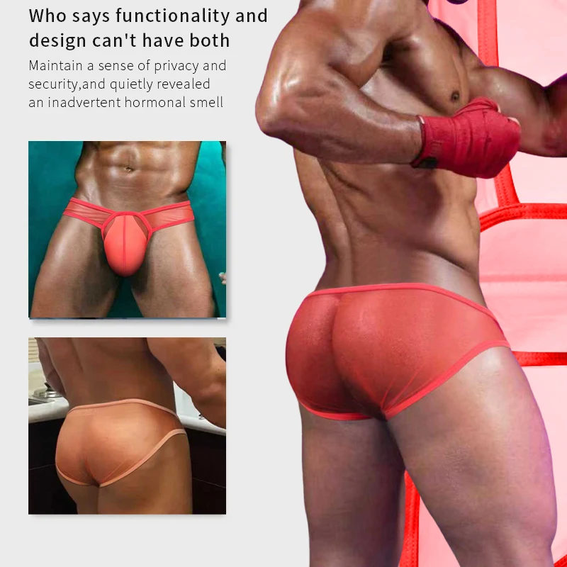 1 SZT. ADANNU Męskie Slipki Bielizna Seksowne Męskie Majtki Bikini U Convex Modne Oddychające Niskie w Pasie Męskie Figi Sissy Cueca