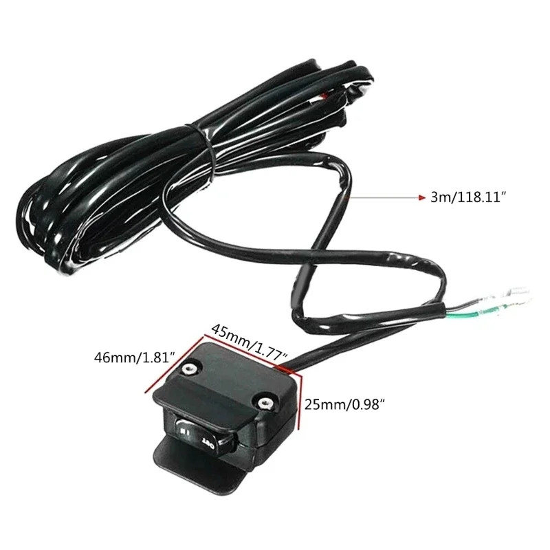 Mini Handlebar Control 12V ATV Winch Thumb for ATV Replace Handlebar Control Line