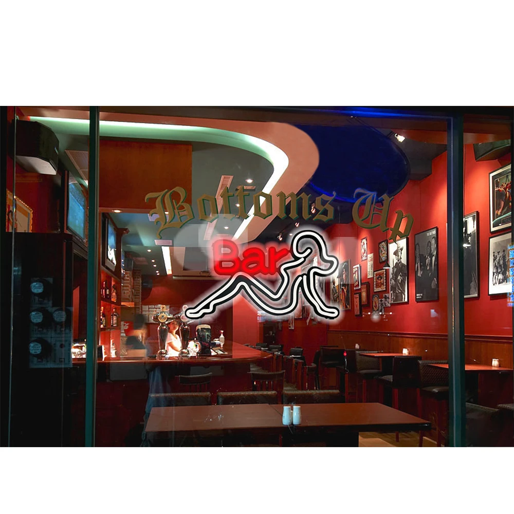 LED Bar Neon Sign for Beer Bar Club Spa Store Window Business  Sign Light Woman  Body Shape Glowing Art Light Sign