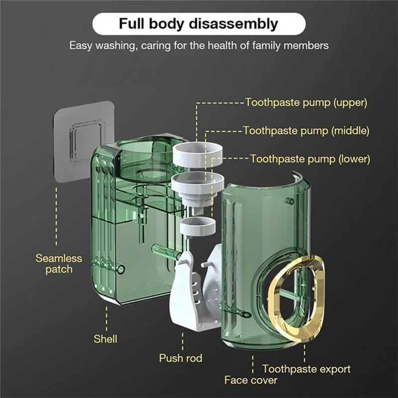 

Надежная соковыжималка для зубной пасты, 2 шт., автоматический дозатор зубной пасты, настенный, дозатор пасты и держатель