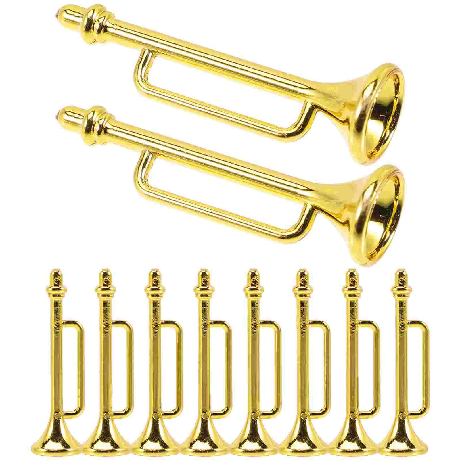 10 Pcs Toy Musical Instrument Model Miniature Saxophone Small Instruments Golden Decoration Child