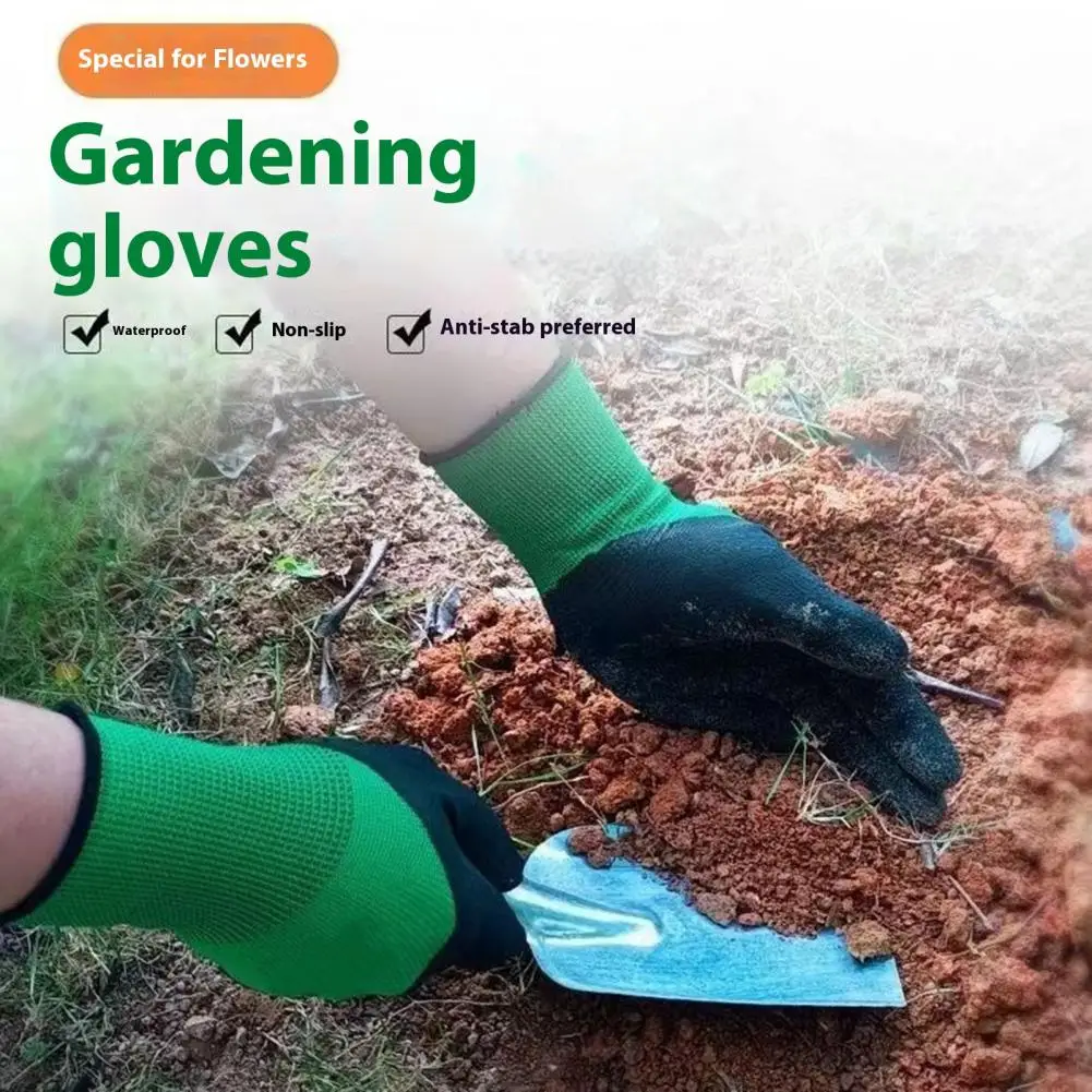 Long-lasting Glove Durable Waterproof Garden Glove with Puncture-resistant Latex Coating for Comfortable Work for Gardening