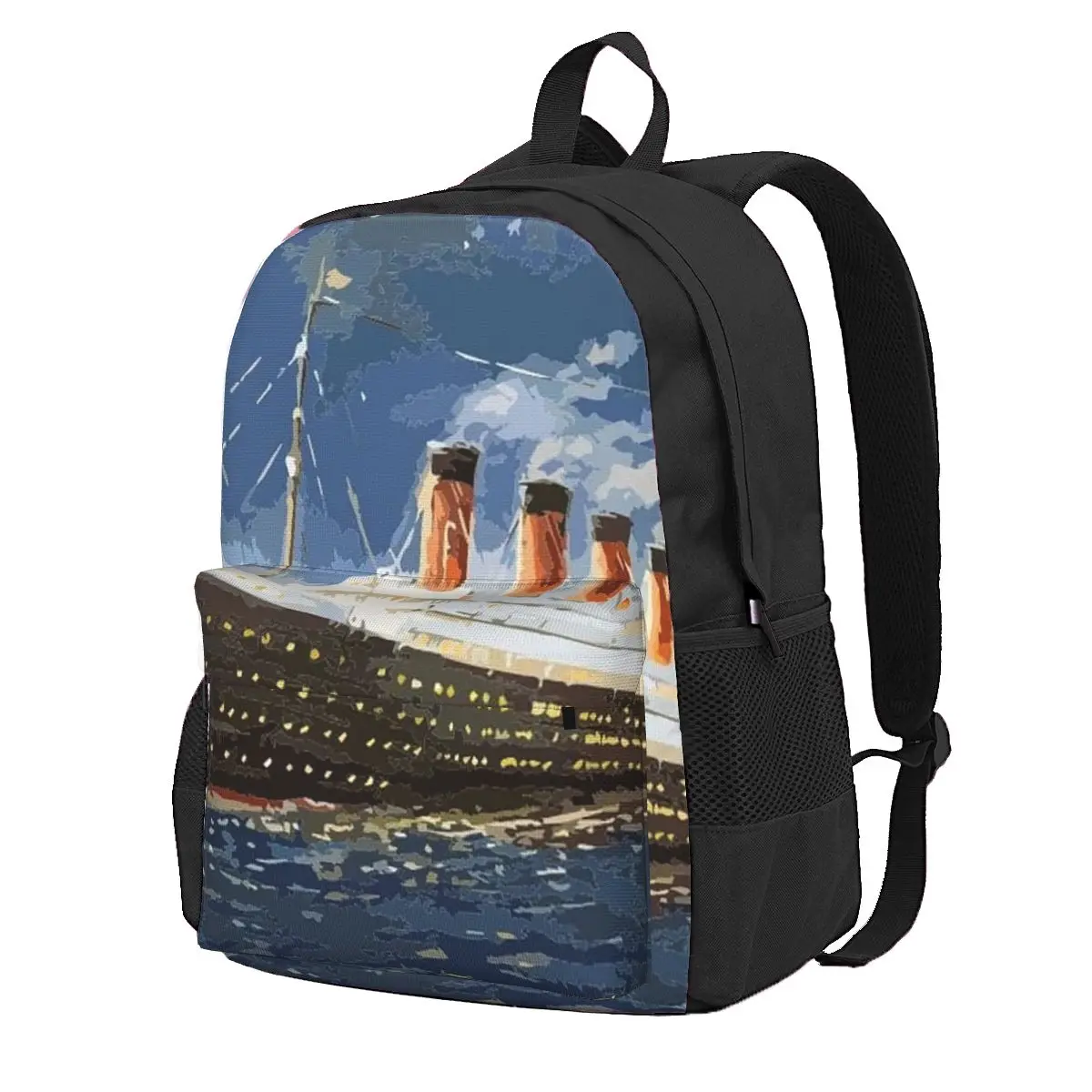 

The Most Popular Ship Of All Times, Titanic. Student Backpack School Bag for Men Women Fashion Bookbag Shoulder Bags