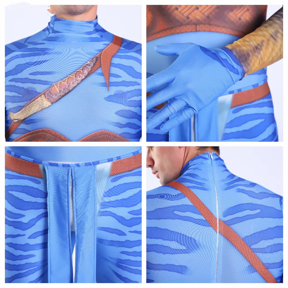 Costume de cosplay Avatar 2 pour hommes et femmes, combinaison Zentai trempée, costume de batterie Neytiri, coupe ly, film Jake, Halloween, enfants, enfants, nouveau