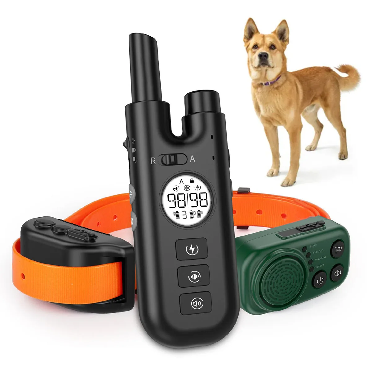 

Dog Bark Collar, 2600ft Bark Stopping Collar IPX7 Waterproof Automatic Dog Training Collar for 10-120lbs Small Medium Large Dogs