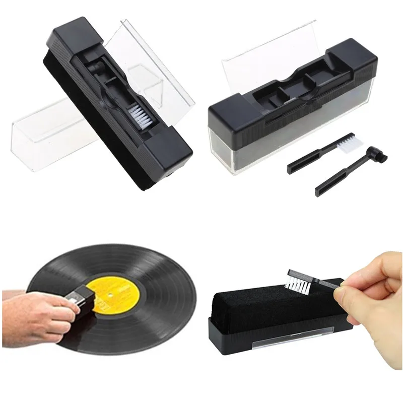 1 Set Anti Static Vinyl Record Cleaner Dust Remover Brush For Phonograph Turntable LP Vinyl Records Cleaning Kit