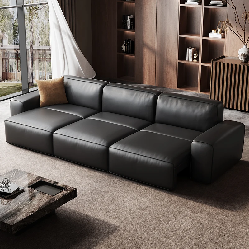 Italiano Minimalist Reclining Sofa Adjustable Height Elegant European Comfy Couch Adult Straight Sofa Inflavel Room Furniture