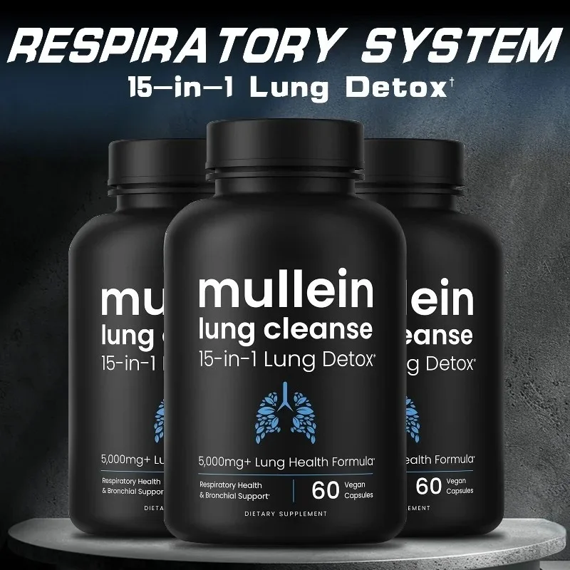 Mullein Leaf Extract - Lung Cleanse - Powerful Mullein for Immune Support,Detox & Respiratory Support - Herbal Supplements