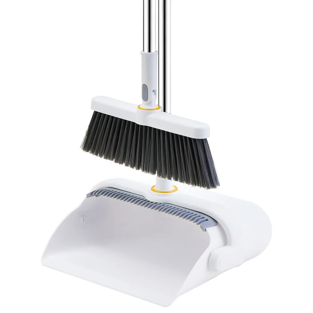 Standable Broom Dustpan Set Foldable Household Cleaning Sets Can Be Vertically Rotated and Lengthened