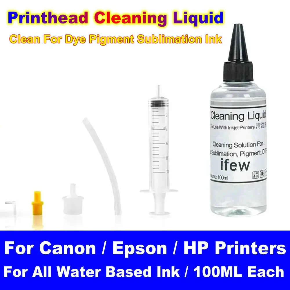 

Inkjet Printer Head Cleaning Kit Compatible With Epson Hp Brother Canon Nozzle Printhead Cleaner For Printers Head Clean Liquid