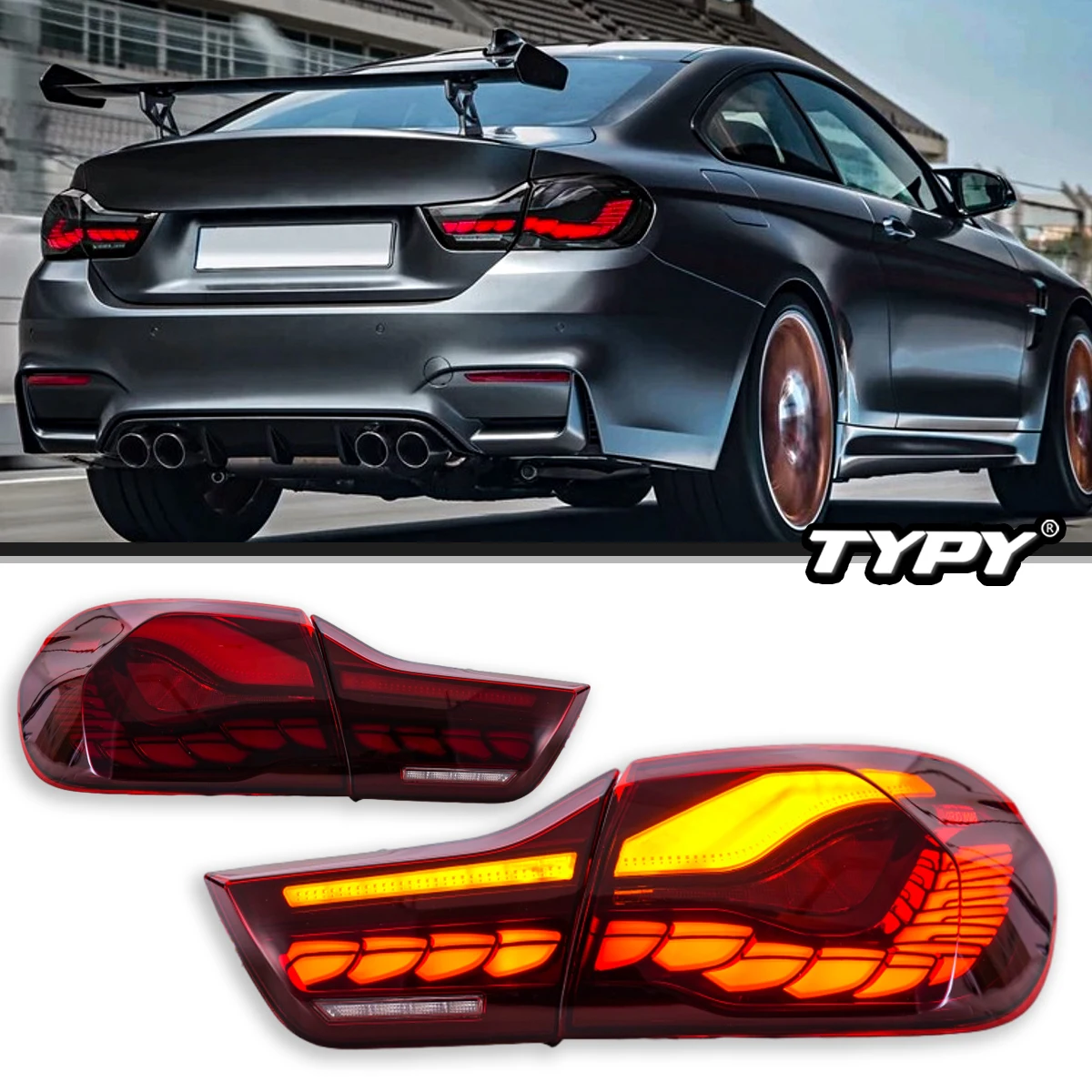 

TYPY Car Tail Lights For BMW 4 Series F32 2012-2019 LED Car Tail Lamps Daytime Running Lights Dynamic Turn Signals