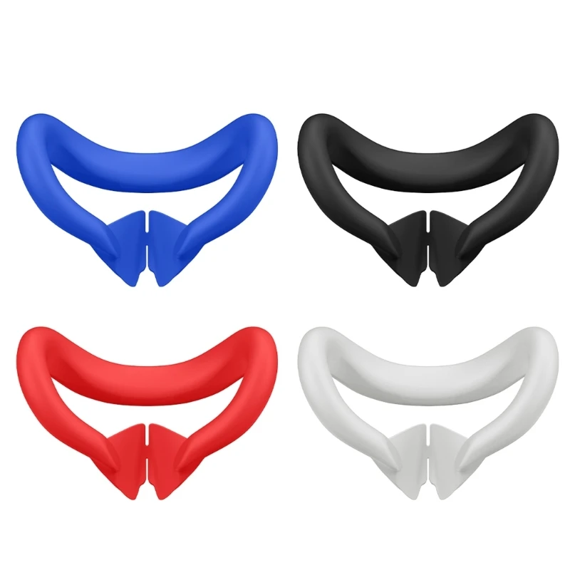 Anti Dirty VR Mask Cover Sweatproof Silicone Face Cover Pad for Quest 3 VR Headset Washable Anti-light Leakage 896C