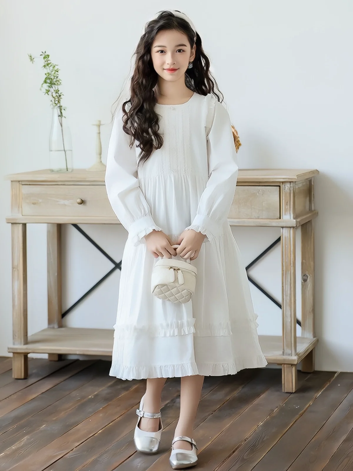 vestito-in-cotone-a-maniche-lunghe-per-bambine-abbigliamento-autunnale-con-finiture-in-pizzo-colore-bianco-taglie-da-media-a-grande-per-bambini