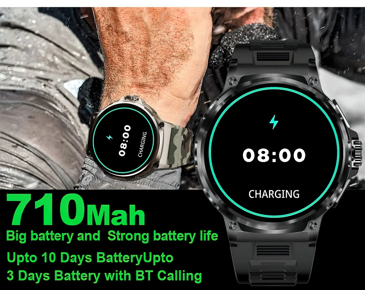 Neue V69 Bluetooth Anruf Smart Uhr Männer 1,85 "HD Bildschirm 710 mAh Multi Sport Modi Herz Rate Monitor smartwatch Für Android IOS – Detail 7
