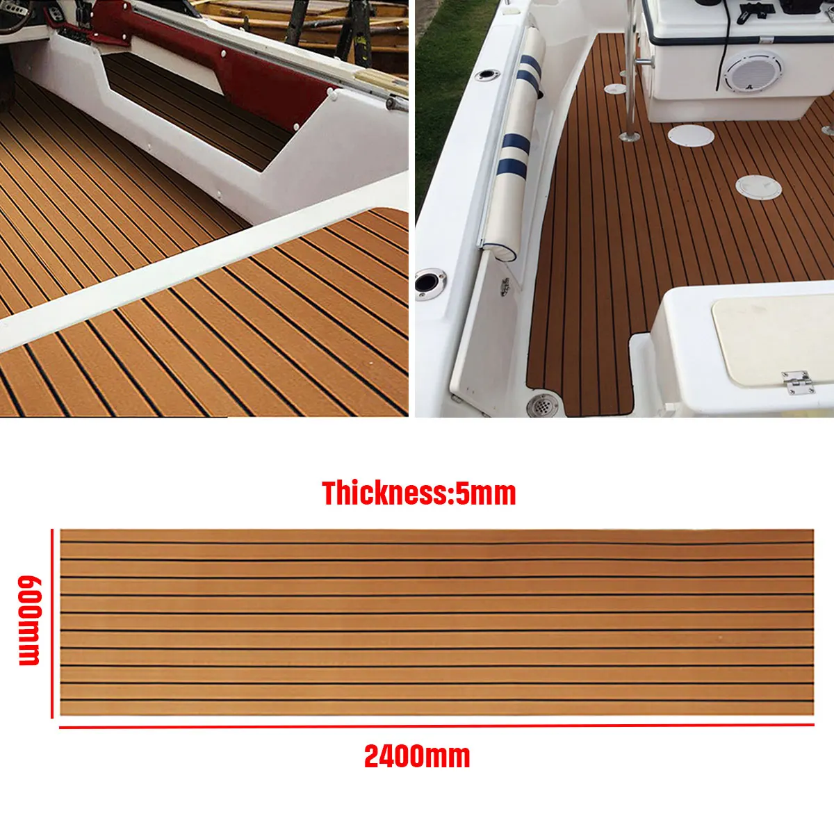 2400x600x5 مللي متر قارب الأرضيات إيفا رغوة قارب التزيين البحرية حصيرة عدم الانزلاق ذاتية اللصق الأرضيات ورقة ل قارب كاياك ركوب الأمواج