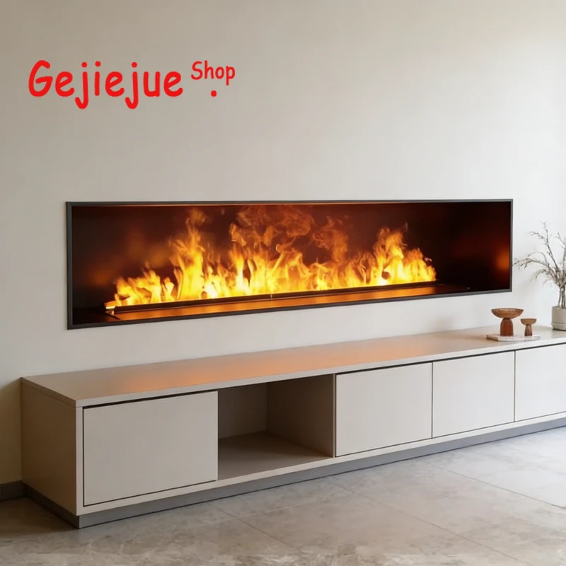 

Smart Cool-to-Touch Steam LED Simulated Flame Atomization No Real Fire Fireplace No Dry Heat Water Vapor Electric Fireplace