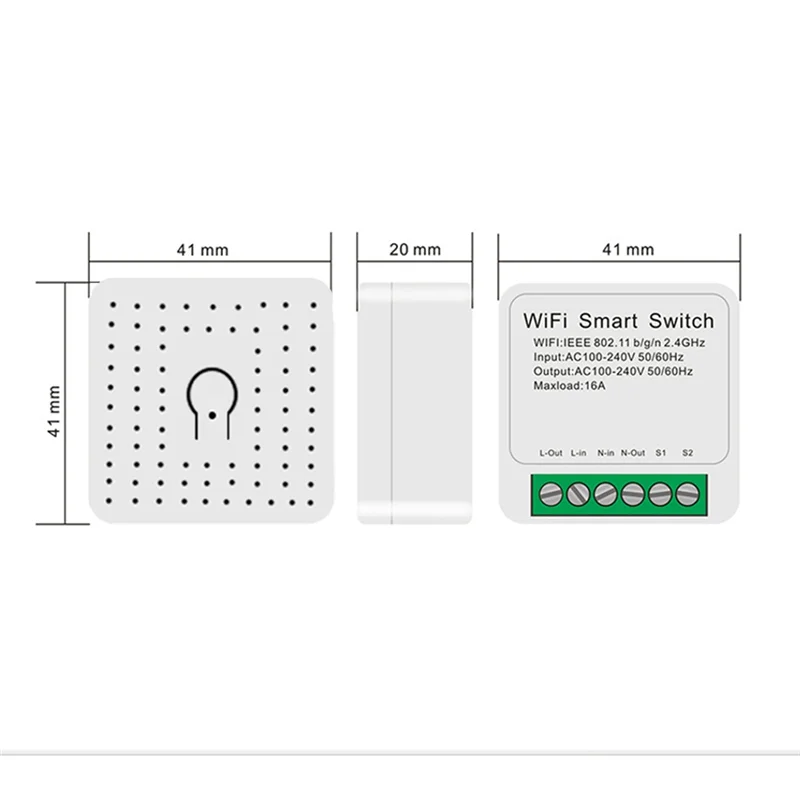 AS95-For Matter 16A Smart Wi-Fi Switch One Open Dual Control Switches Mini Smart Breaker Голосовое управление работает с простым в использовании