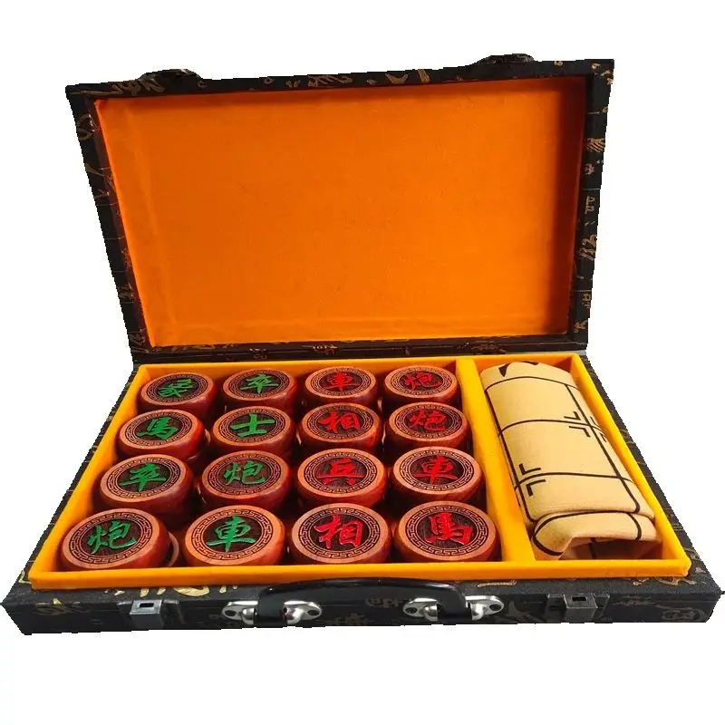 Hand Carved Rosewood Chinese Chess Set Premium Woodwork for Strategy Gaming