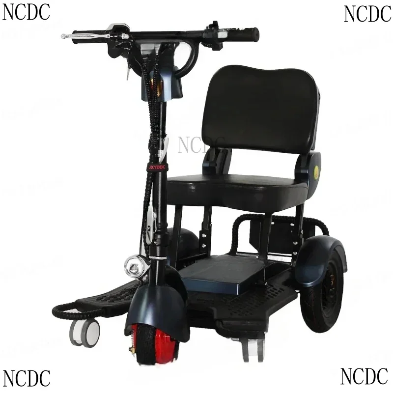 Golden Sunset Small Folding Tricycle Adult Home Travel Driver Elderly Scooter Vehicle